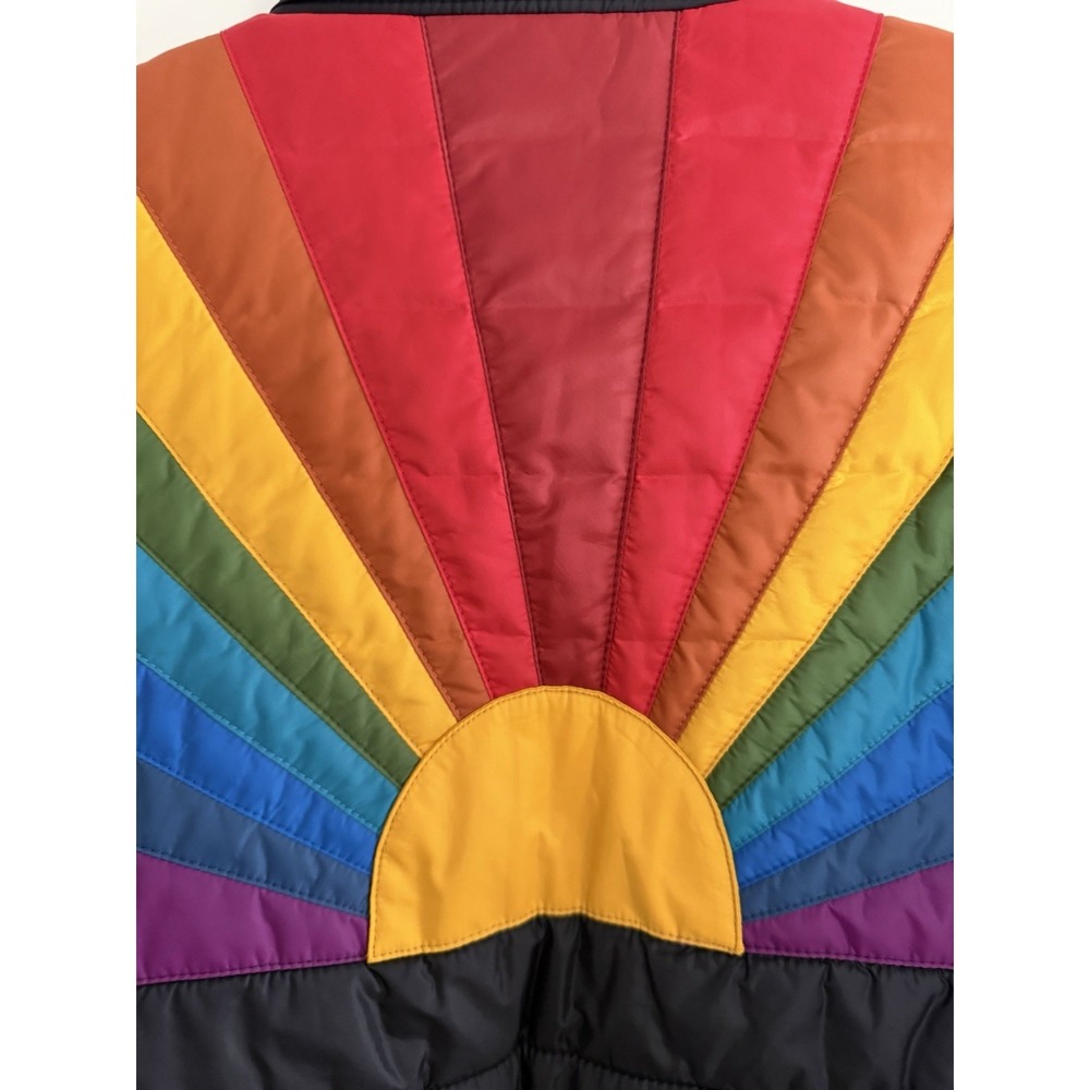 Aviator Nation Sunburst Puffer Jacket Black Women's Size Large - Picture 14 of 16